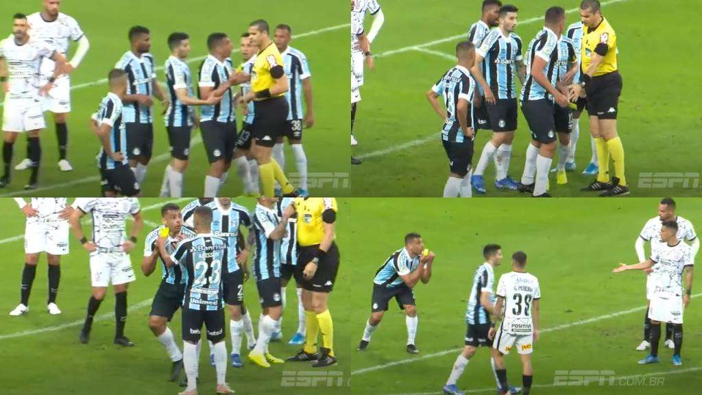 De locos: Maicon intentó pegar al árbitro y Diego Souza ¡le robó la cartulina!