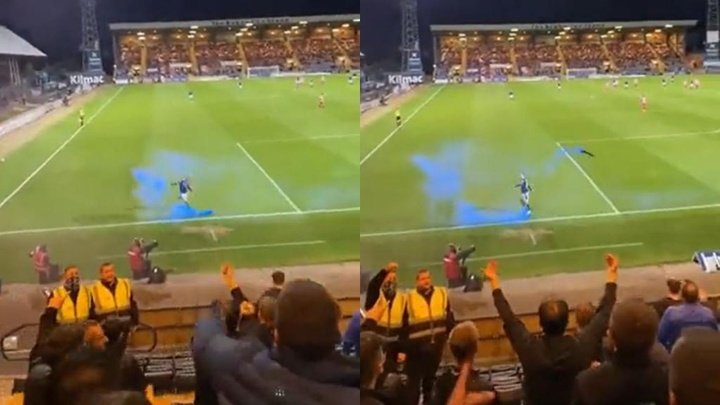 Griffiths boots flare into opposing fans during Scottish game!