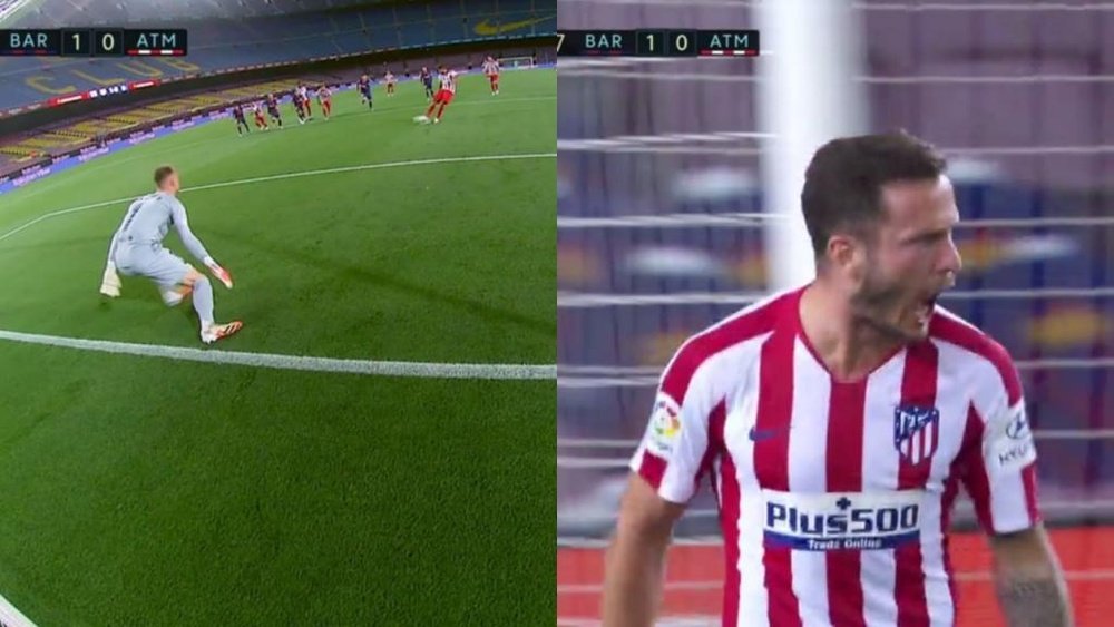 Saúl converteu o pênalti perdido por Diego Costa. Movistar/LaLiga