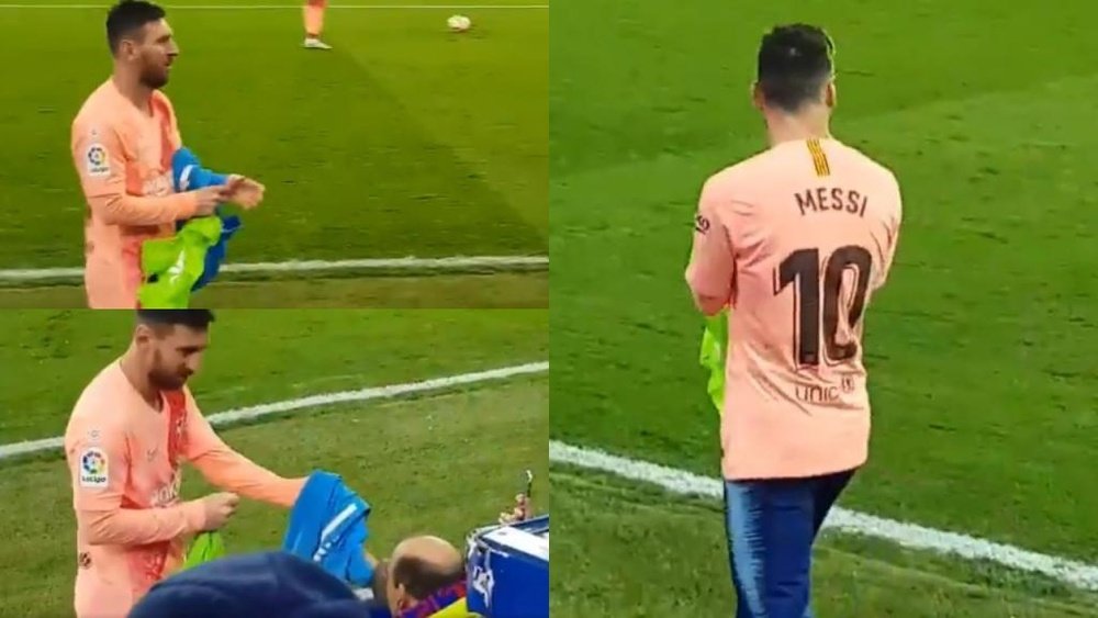 O emotivo gesto de Messi com uma pessoa com diversidade funcional. Capturas/ilovefutboll