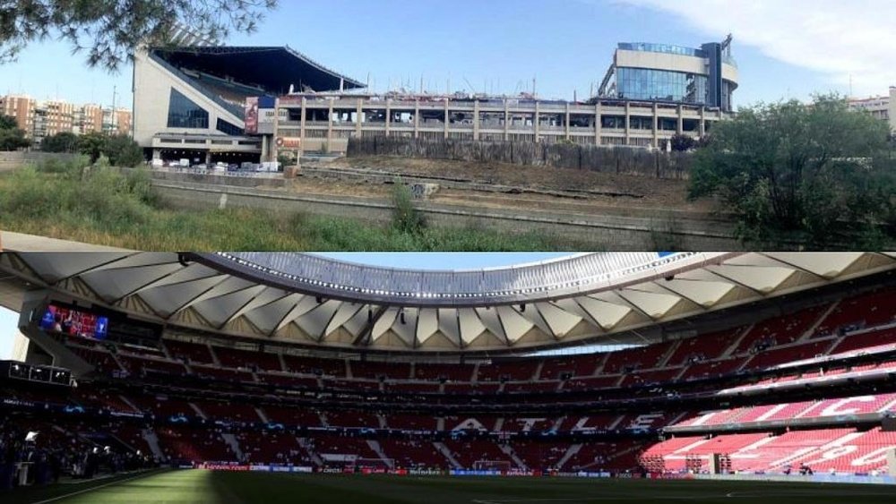 Venda do antigo estádio pagará Wanda Metropolitano. Montaje/EFE/Twitter/David_bb9
