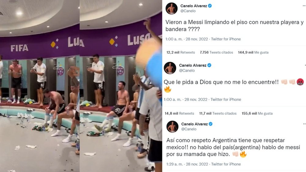Le Mexique s'en prend à Messi. Capture/Twitter/CaneloAlvarez