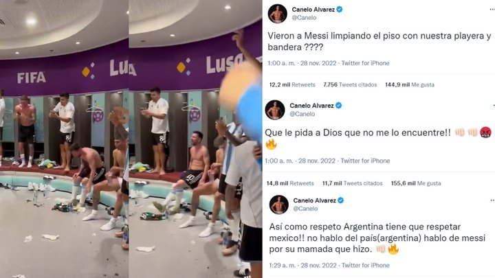 Le boxeur mexicain Canelo Alvarez s'en prend à Messi