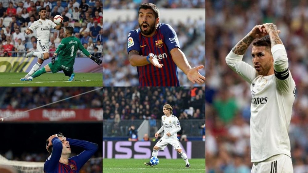 L'on pourrait constituer plusieurs onze de joueurs pointés du doigt à Madrid et au Barça. EFE/AFP