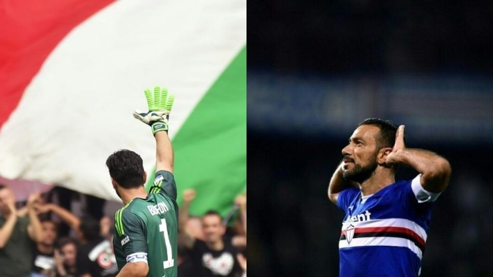 Buffon y Quagliarella, tan veteranos como válidos. AFP-EFE