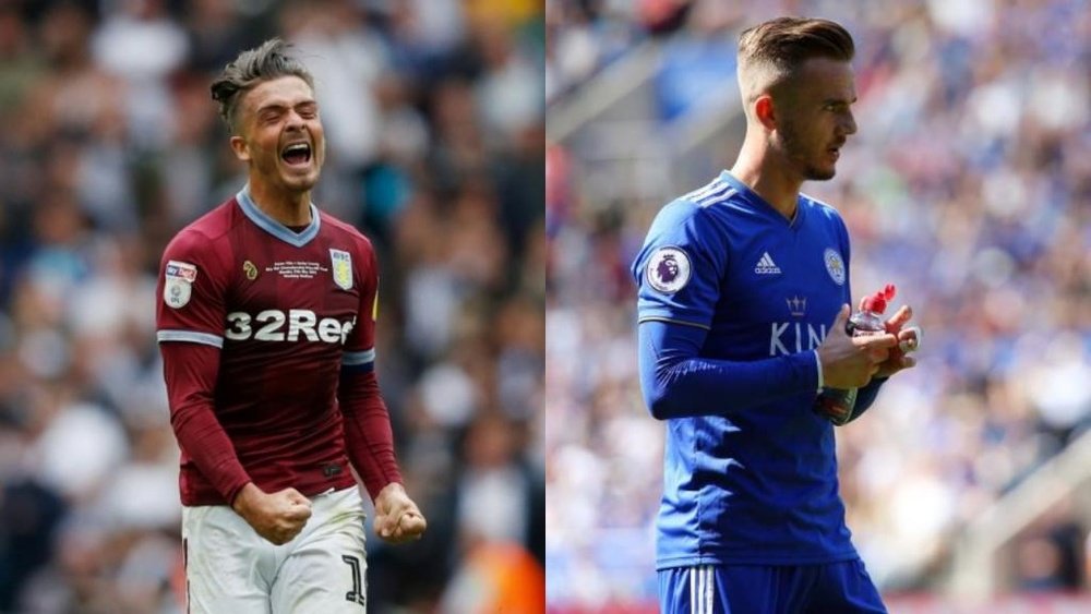 Grealish y Maddison son los dos objetivos del United. AFP/EFE