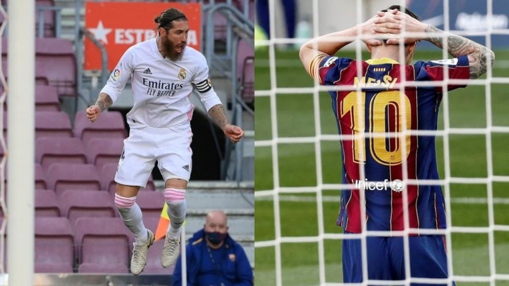 Ramos le ganó la partida a Messi claramente. AFP - EFE