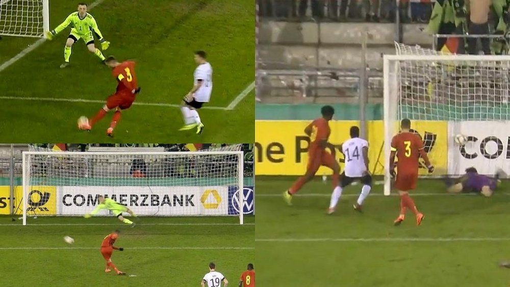 Vanheusden had an eventful game for Belgium U21. Captura/GermanFootball