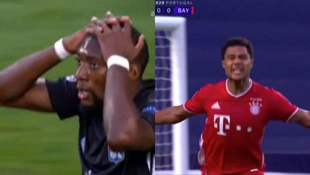 Ekambi missed and Gnabry scored for Bayern at the other end. Capturas/Movistar