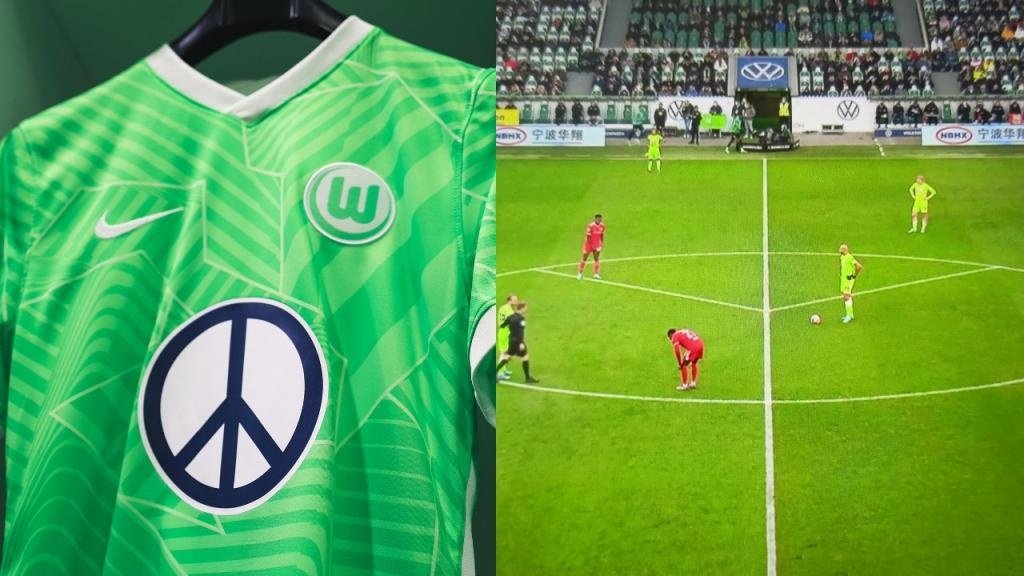¡No a la guerra! El Wolfsburgo cambió el logo de Volkswagen por el de la paz