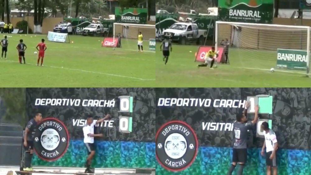 Él mismo fue a cambiar el marcador. Capturas/SC_ESPN