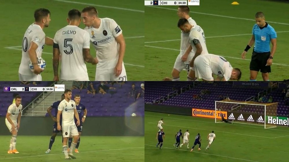 Medrán missed a penalty. Screenshot