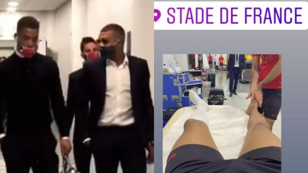 Mbappé apareció en el Stade de France para animar al PSG. Captura/InstagramPSG