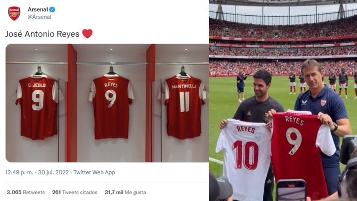 Arsenal and Sevilla paid tribute to Reyes