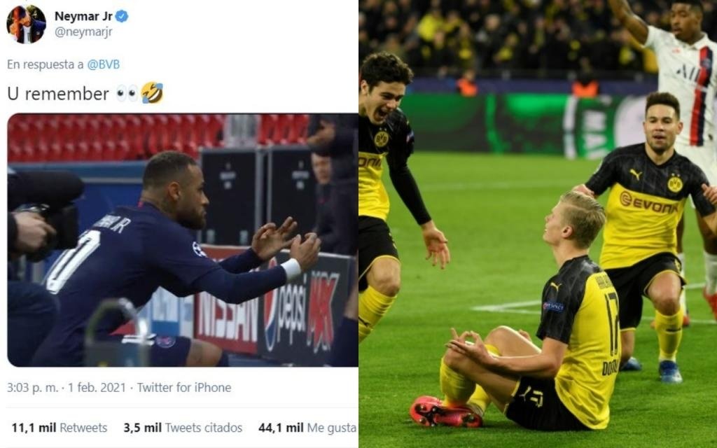El toma y daca entre club y jugador se hizo viral en las redes. Twitter/NeymarJr/AFP