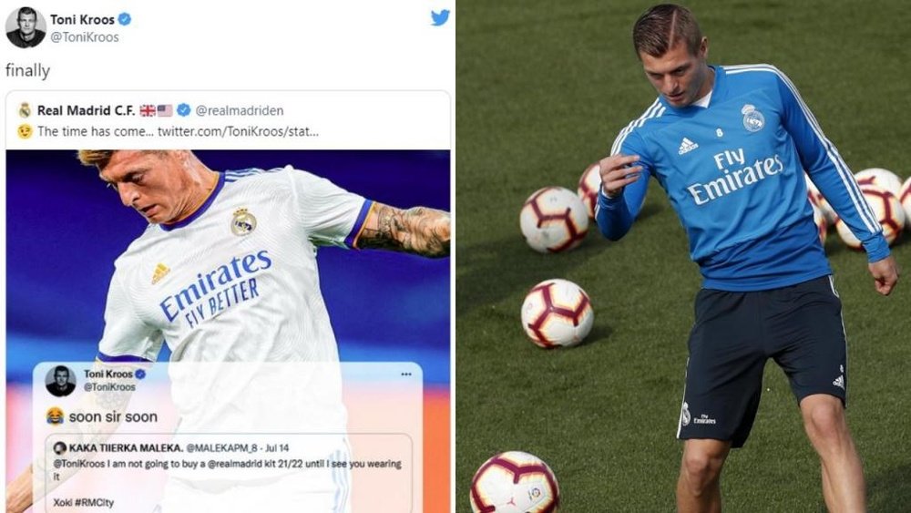 Kroos está de volta ao Real Madrid. Captura/Twitter/ToniKroos/EFE