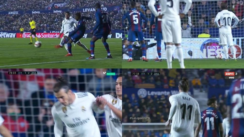 El penalti a Casemiro tuvo de todo. Capturas/MovistarPartidazo - ESPN2