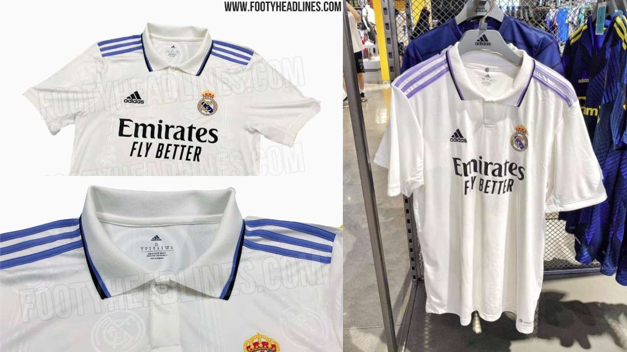 23-24 Real Madrid Home Jersey With Full Champion Patches - Kitsociety