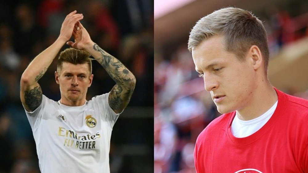 Felix Kroos (R) is younger than his brother Toni (L). Montaje/UnionBerlin/AFP