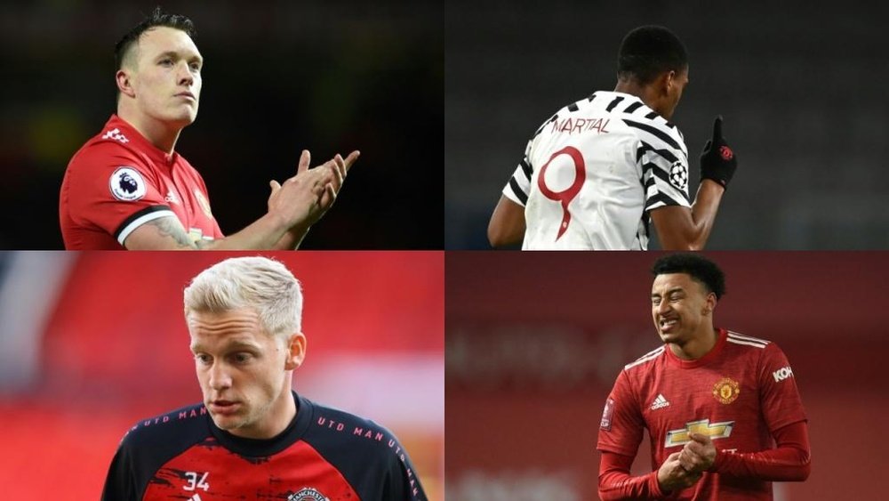 Os sete jogadores que podem sair do United em breve. AFP