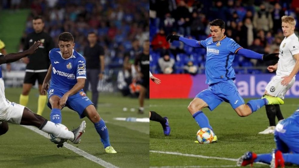 Portillo y Molina son los dos únicos azulones que le han marcado al Madrid. EFE