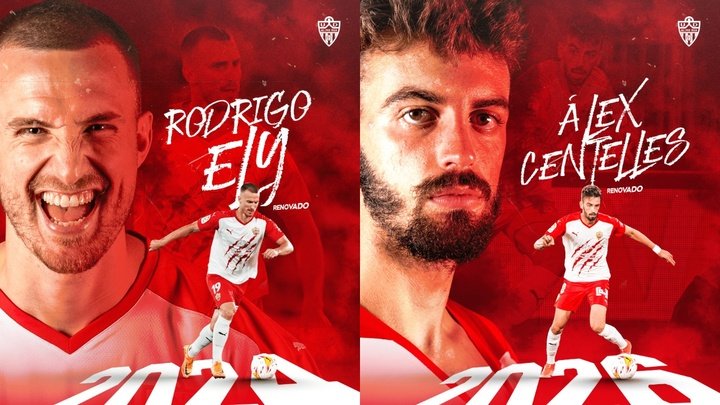 Almeria renew Rodrigo Ely and Alex Centelles