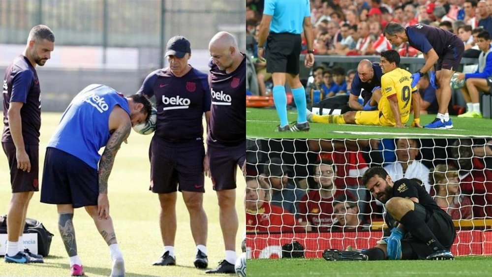 El sóleo es la lesión de moda en el fútbol. EFE - AFP