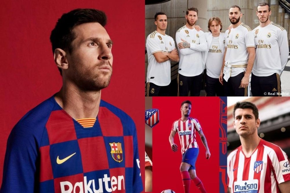 Las equipaciones de los equipos de Primera para la 2019-20. RealMadridCF/FCBarcelona/Atleti
