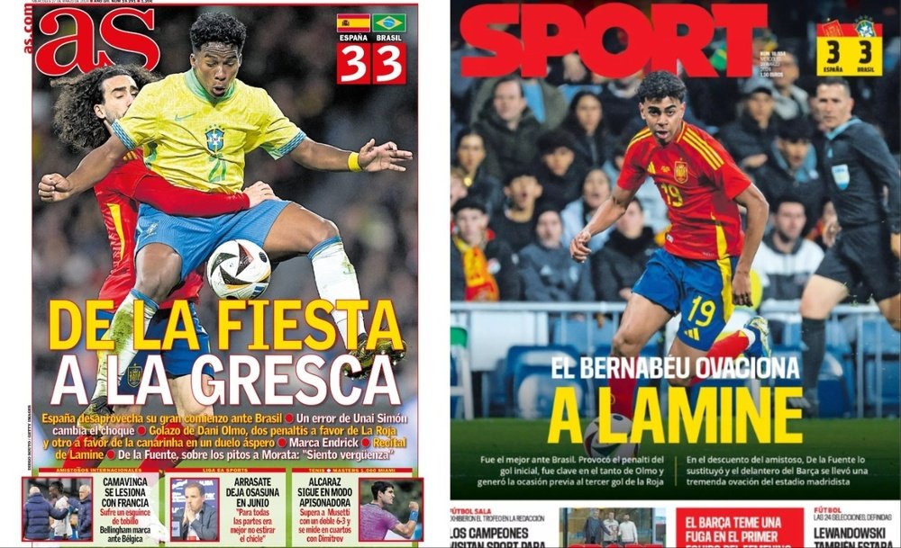 Las portadas de la prensa este miércoles. AS-Sport