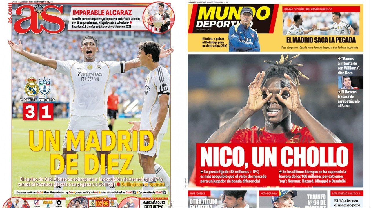 Portadas de la prensa deportiva del 22-06-25. AS/Sport