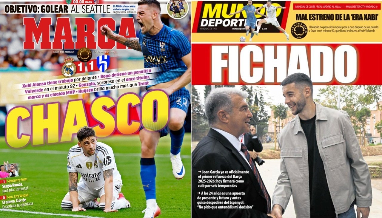 Portadas de la prensa deportiva del 19-06-2025. Marca/MD