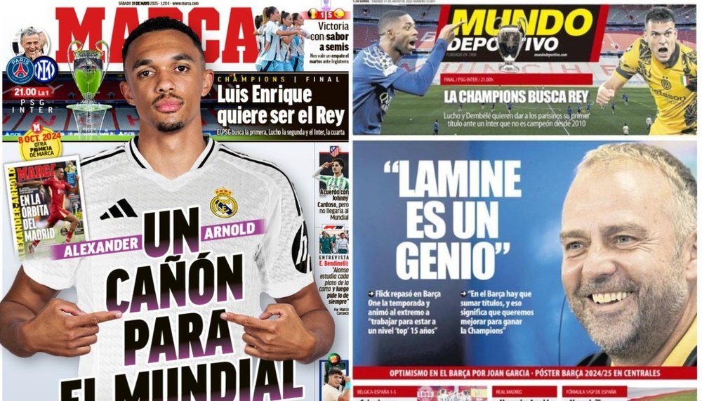 Portadas de la prensa deportiva del 31-05-2025. Marca/MD