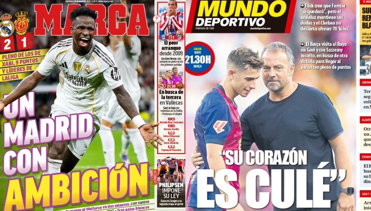 Portadas de la prensa deportiva del 31-08-2025