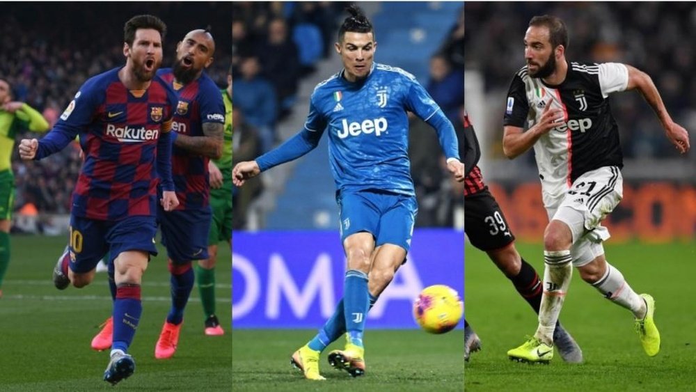 Messi devance Cristiano et Higuaín. EFE-AFP-Juventus