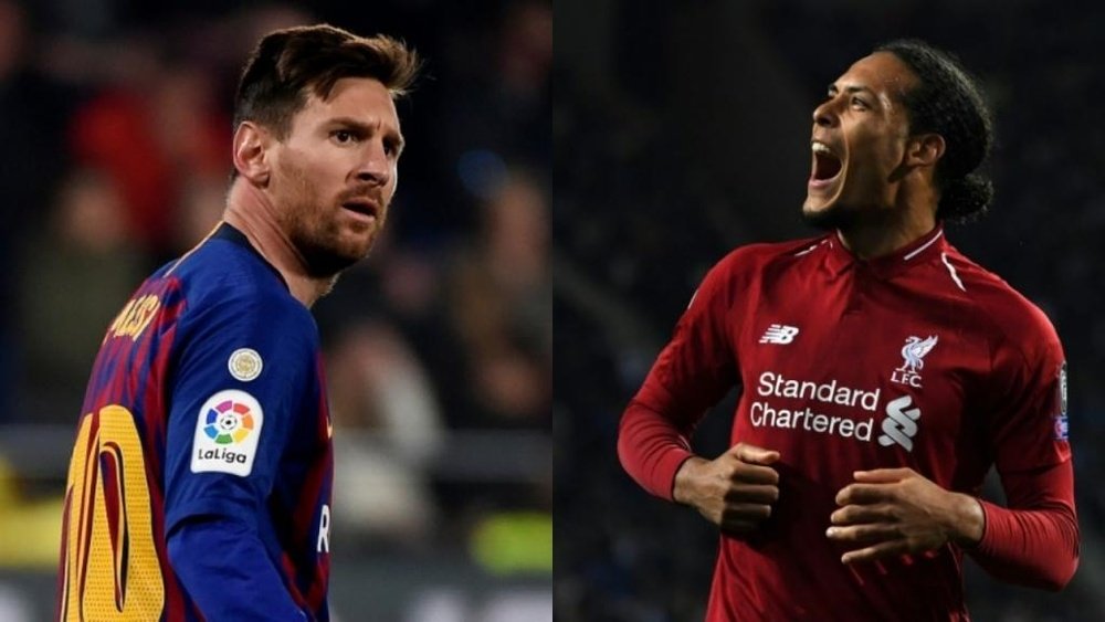 Van Dijk, más favorito que Messi para ganar el Balón de Oro. EFE-AFP