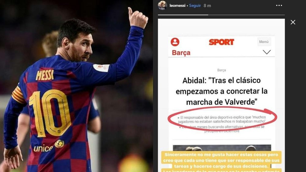 Messi fired back. AFP/Screenshot/Instagram/leomessi