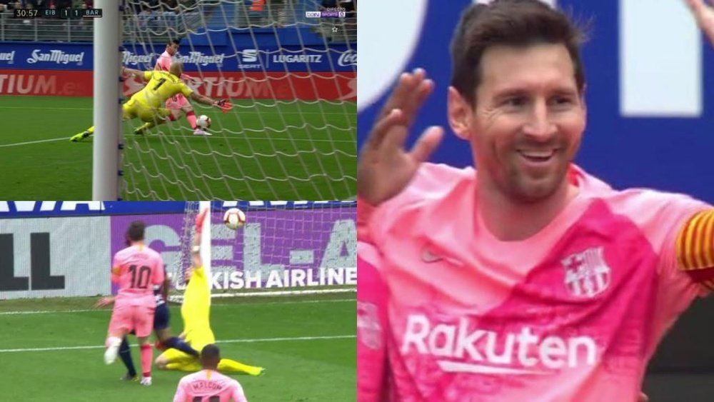 Messi respondió al doblete de Mbappé con otro en un minuto. Capturas/beINSports