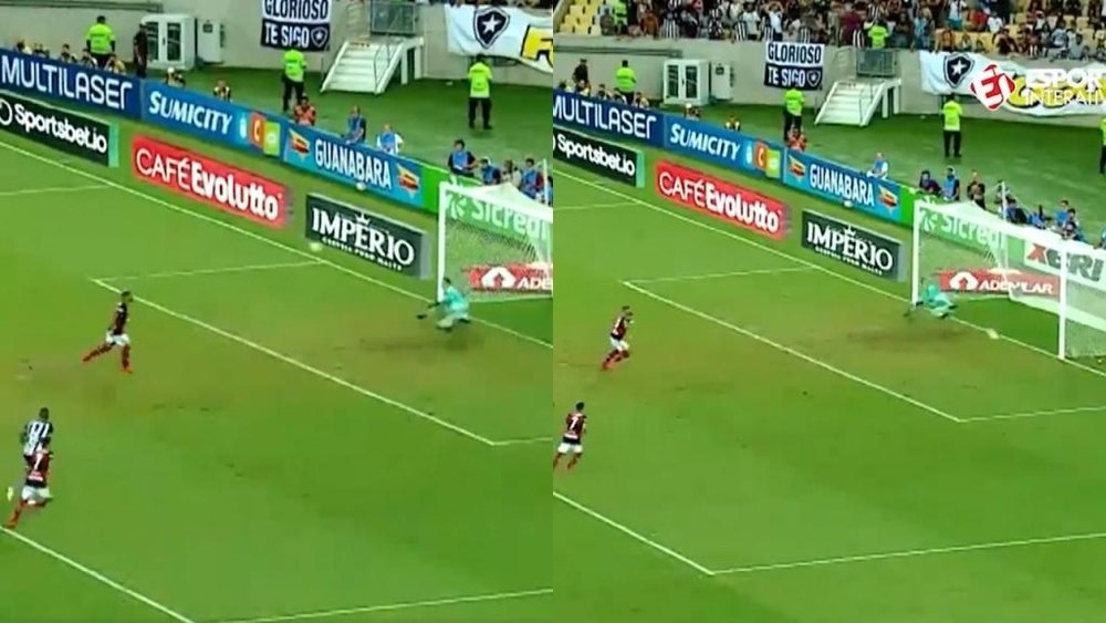 Gabigol falló dos penaltis consecutivos. Capturas/EsporteInterativo