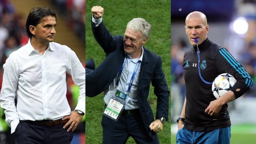 Zlatko, Deschamps y Zidane son los finalistas. AFP