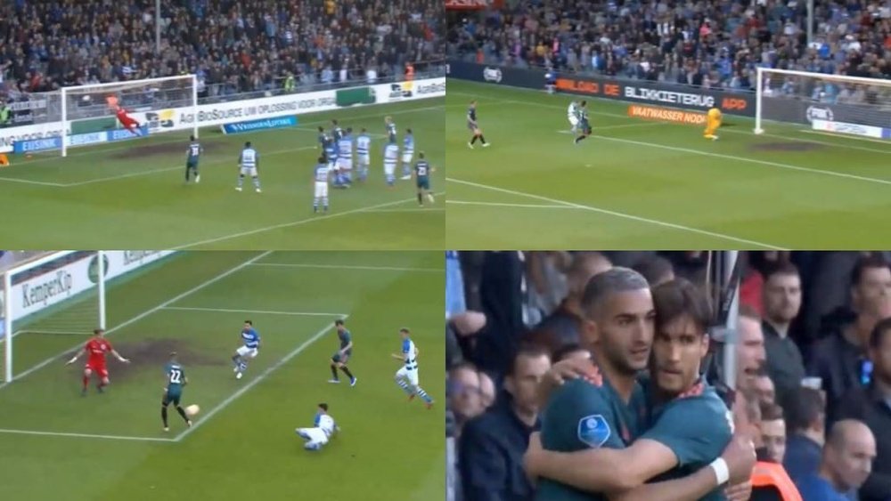 Un golazo, un despiste y un jugadón, el Ajax se asegura la Eredivisie. Capturas/PremierSports
