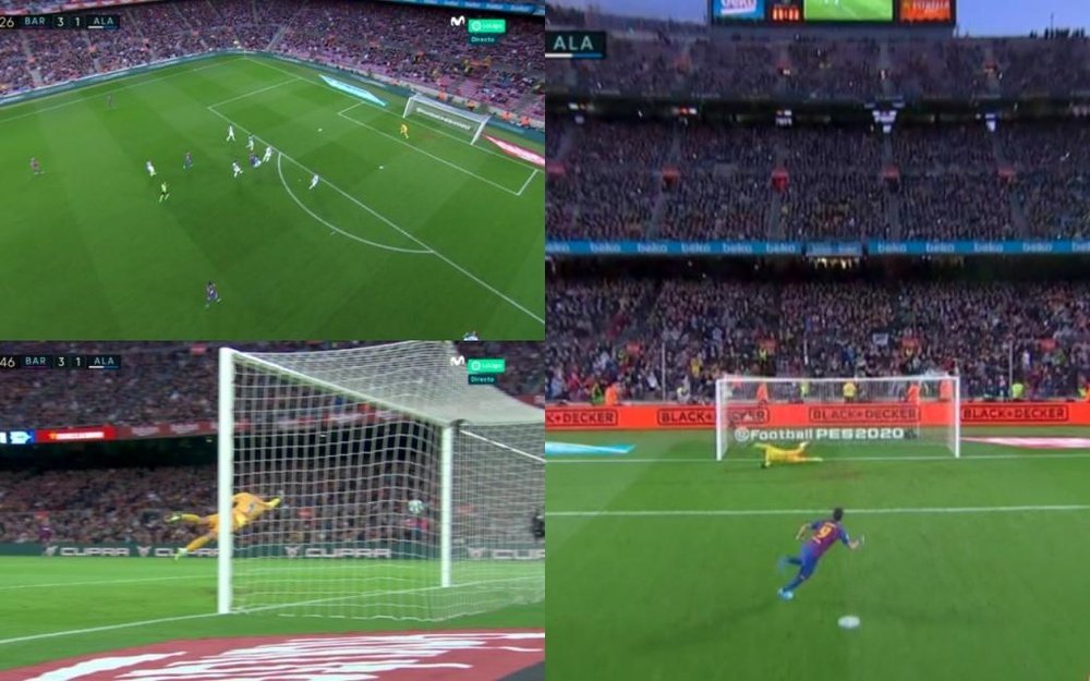 Messi invente un nouveau golazo pour calmer les ardeurs d'Alavés. Capture/MovistarLaLiga
