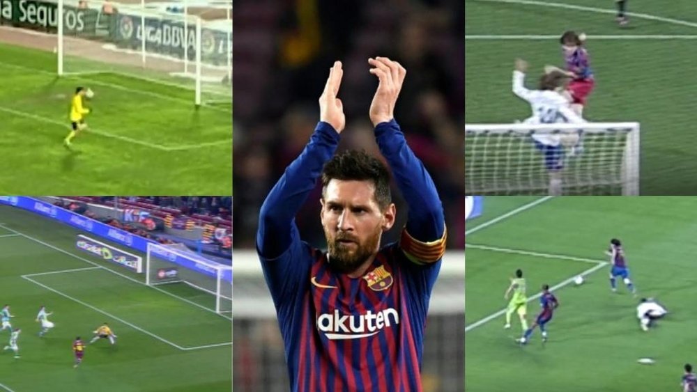 Con la zurda, con la diestra, de cabeza... los 50 goles de Messi en Copa. AFP/Dugout
