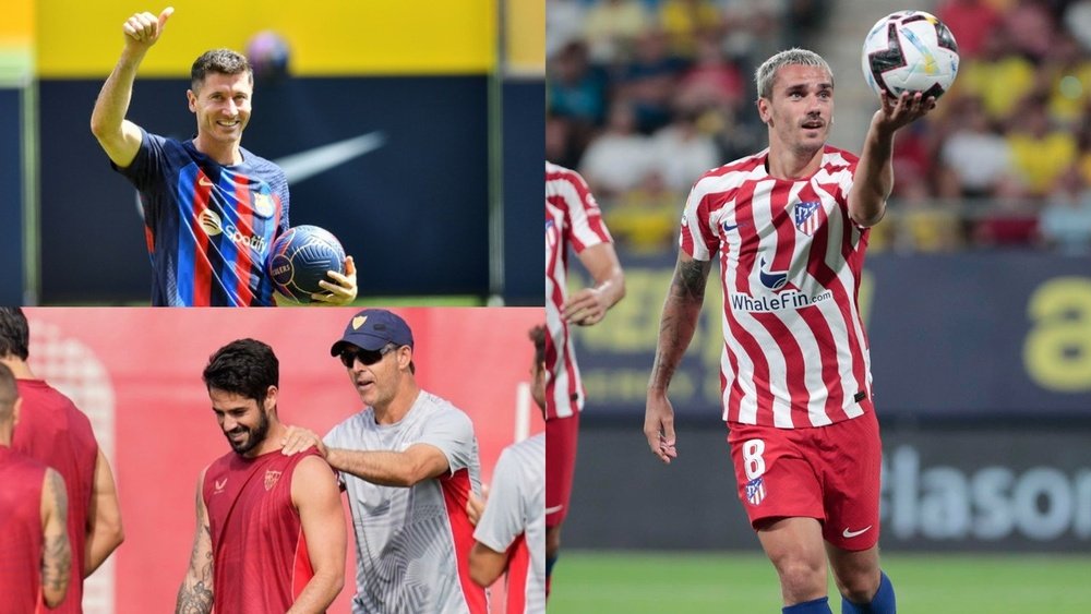 Os jogadores que ainda não estão inscritos em LaLiga 22-23. AFP/EFE