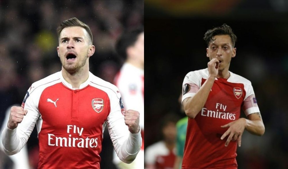 Ni Ramsey ni Özil jugarán la ida ante el BATE. AFP