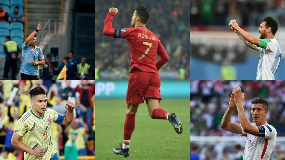 Cristiano, Messi y los demás máximos goleadores por países. EFE - AFP