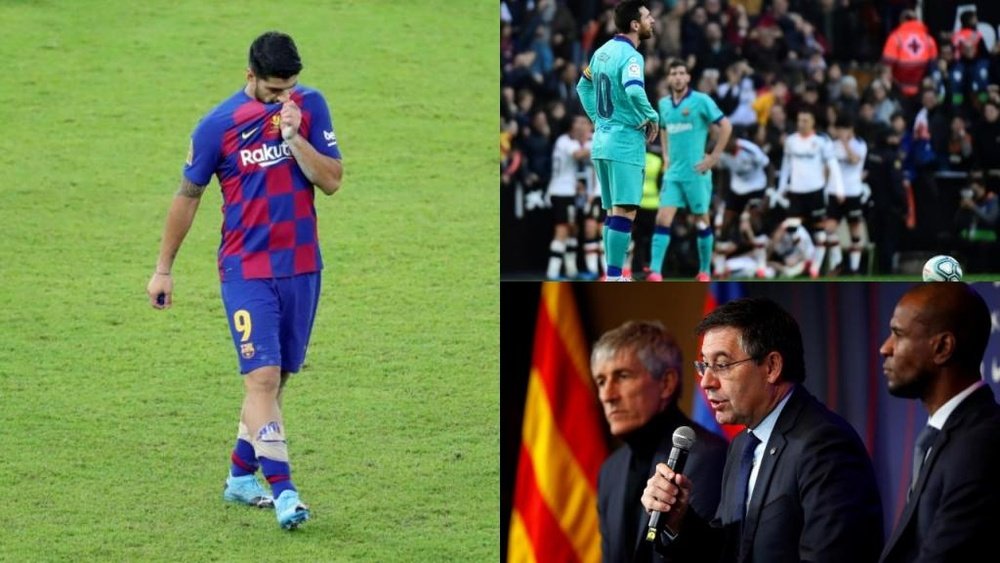 Le début d'année chaotique du Barça en huit images. EFE