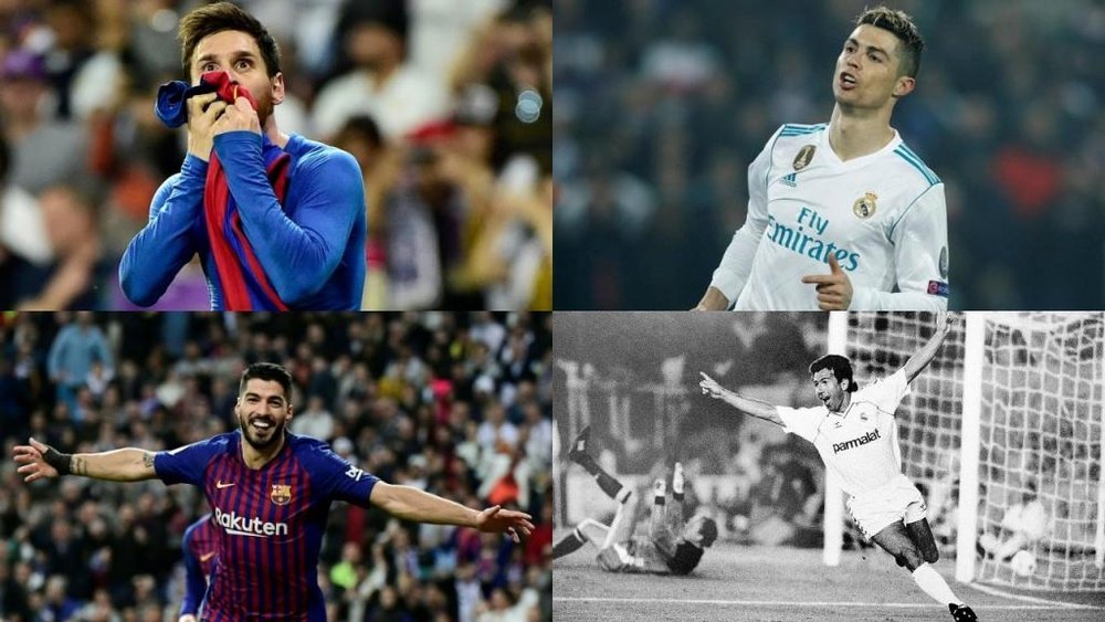 Ten top scorers in the history of the 'Clásicos'. EFE