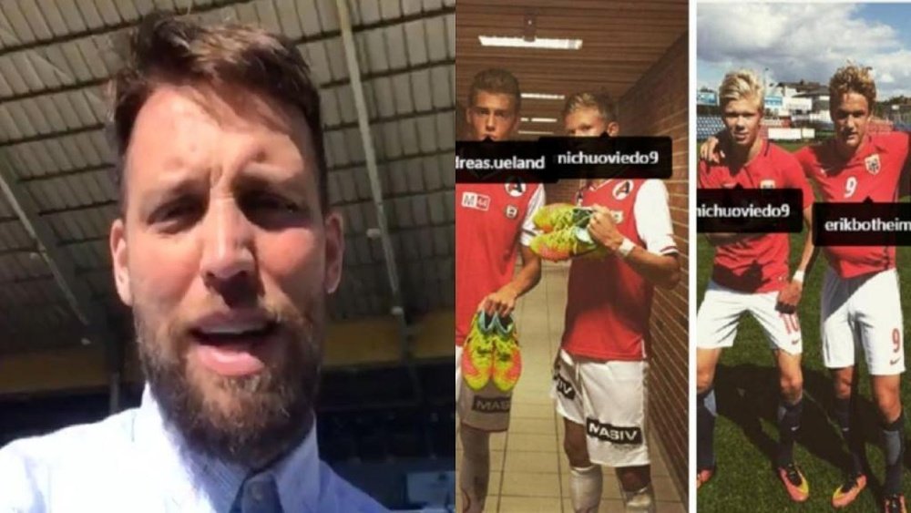 Michu le mandó un mensaje a Haaland. Capturas/Twitter/elchiringuitotv/Instagram/erling.haaland