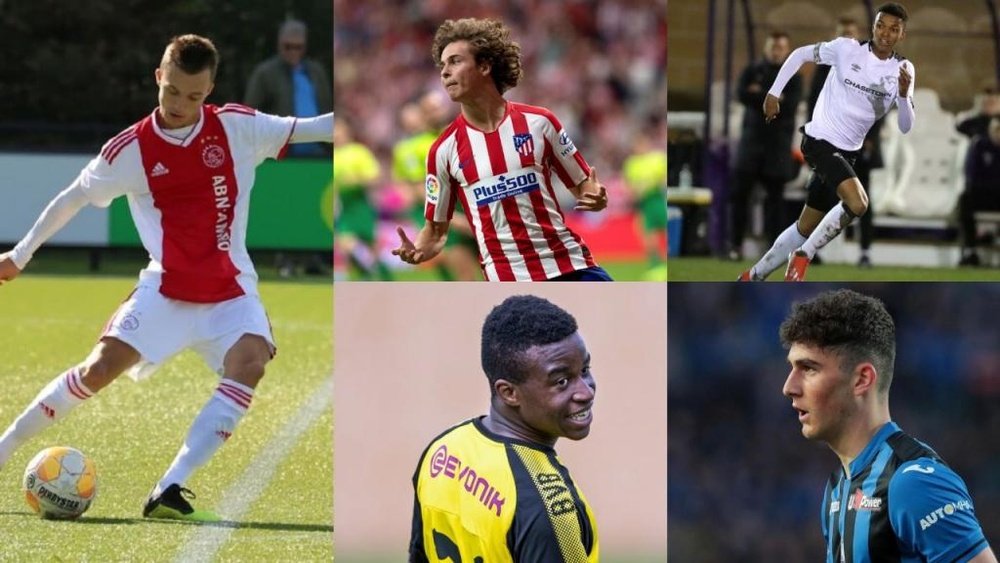 Cinco jóvenes que han sorprendido en la Youth League. EFE/Derby/Atalanta/Ajax/BVB