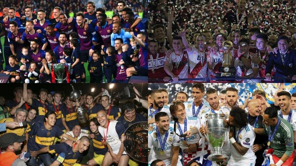 The 'top 10' of teams with the most international titles. EFE/AFP